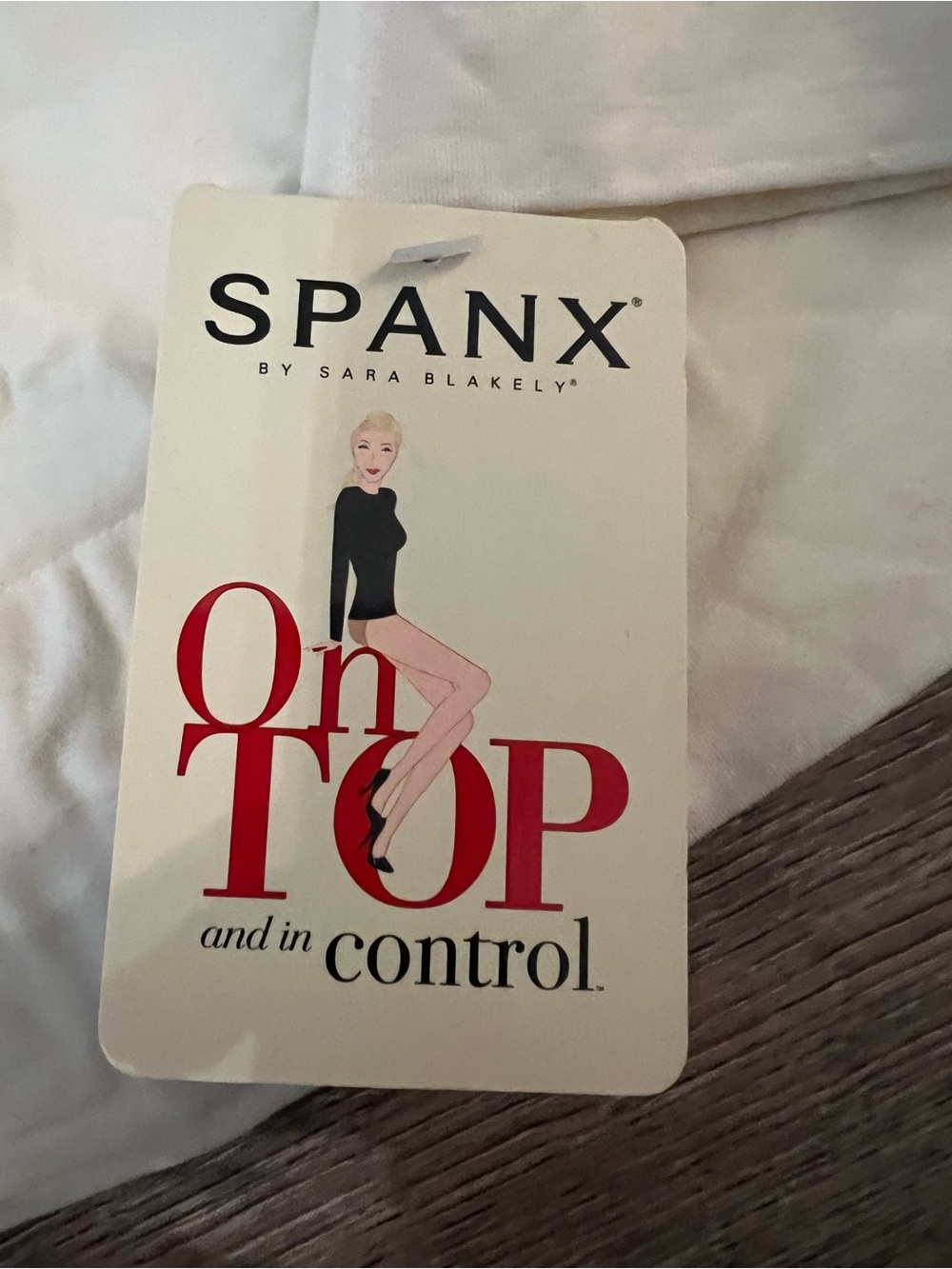 SPANX Off White Women's Bodysuit Tag with On Top Graphic